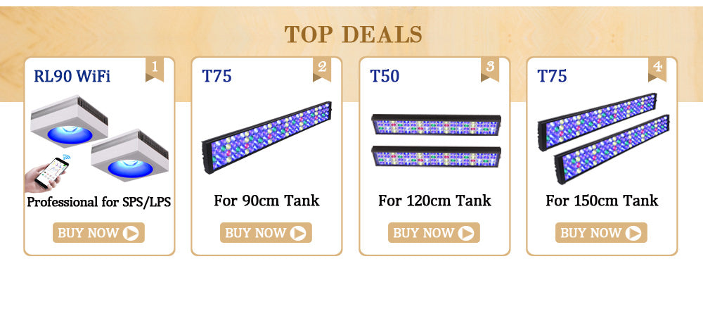 NEW PopBloom RL90 WiFi Led Aquarium Light Full Spectrum, Reef Light Aquarium Saltwater Coral Growing Marine Aquarium Tank Lamp