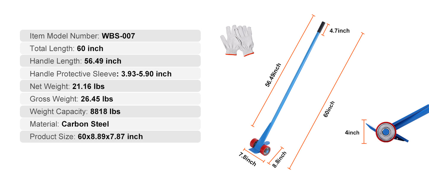 SucceBuy Pallet Pry Bar Buster Carbon Steel Heavy Duty Deck Wrecker Demolition Wood Pallet ToolBreaker for EfficientBoardRemoval