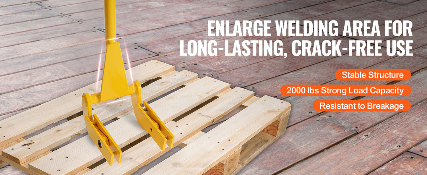 SucceBuy Pallet Pry Bar Buster Carbon Steel Heavy Duty Deck Wrecker Demolition Wood Pallet ToolBreaker for EfficientBoardRemoval