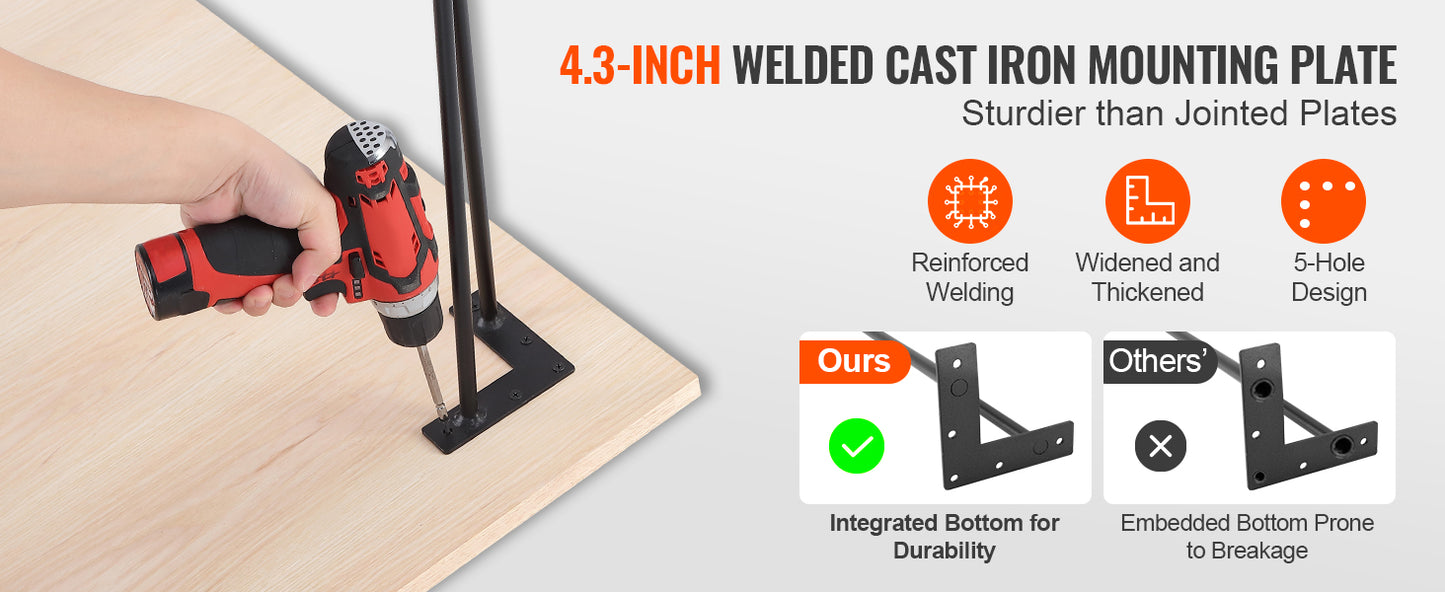 SucceBuy 16/19/28in Hairpin Furniture Legs 4PCS Black 500lbs Metal Heavy Duty  Modern Table Legs For Nightstand Coffee Table