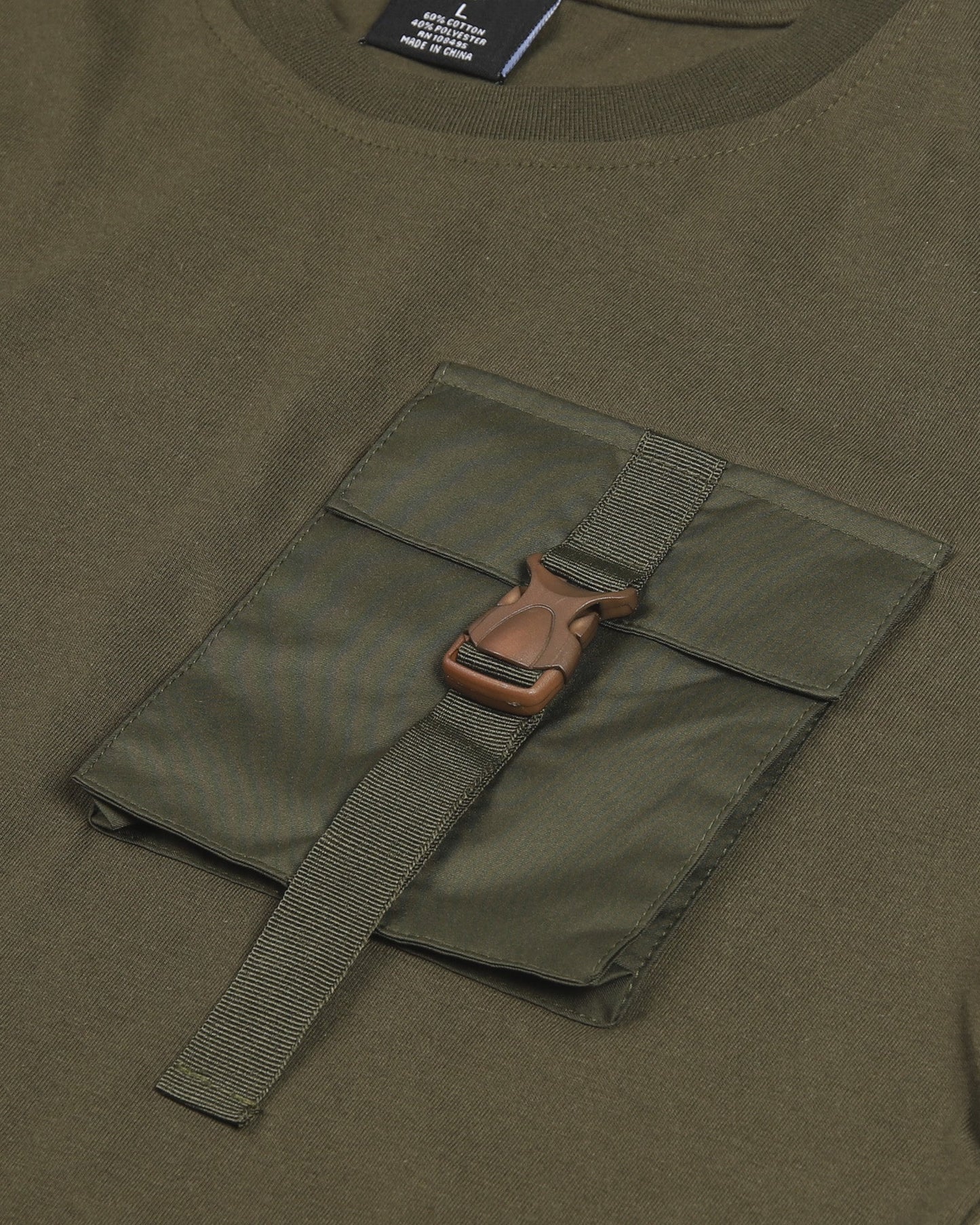 ZIMEGO Mens Chest Pocket T Shirts - Urban Hip Hop Streetwear Hipster Tshirts for Men